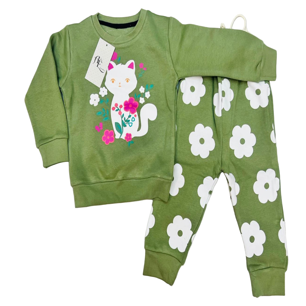 Girls Suit cat /premium fleece fabric